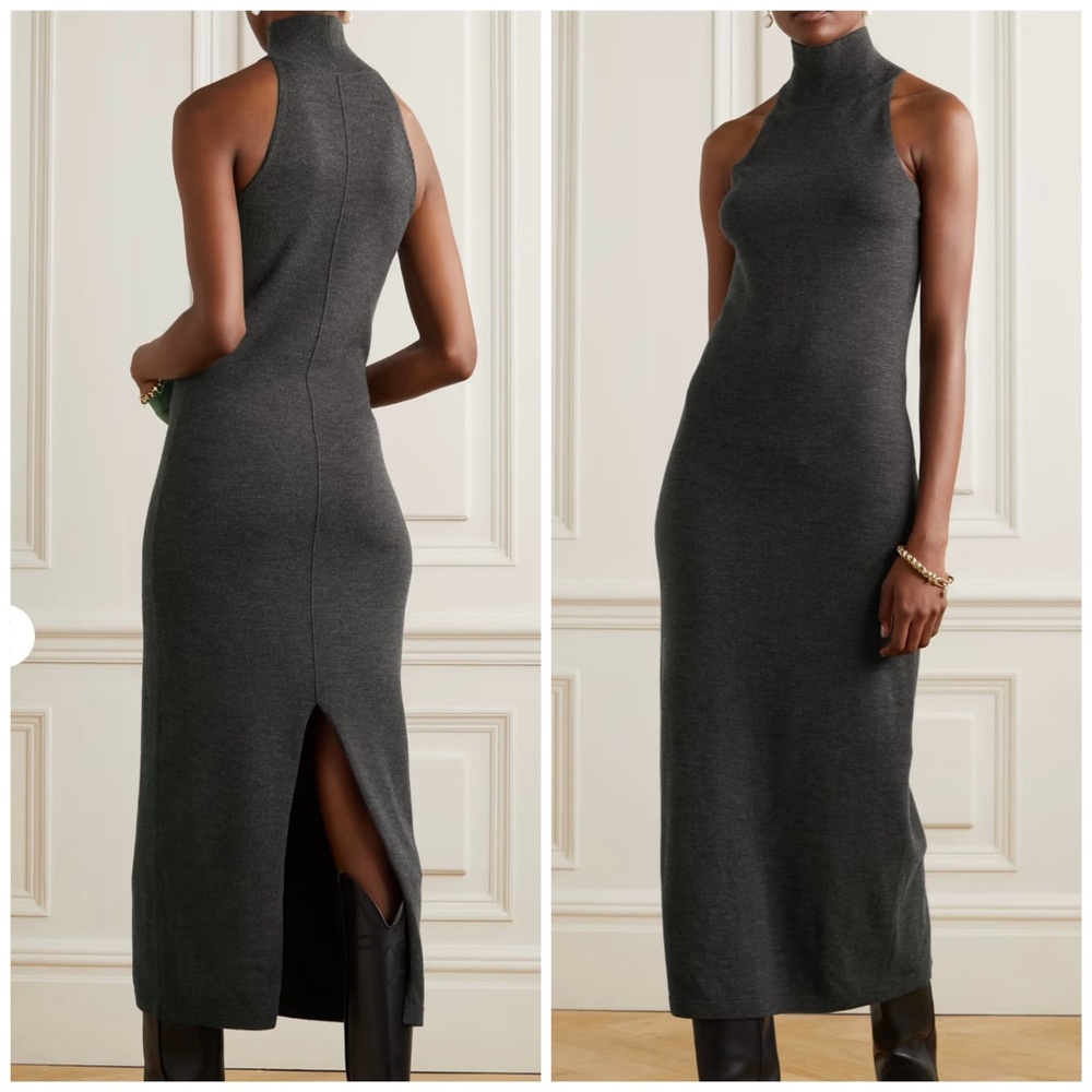 Toteme Wool Turtleneck Midi Dress